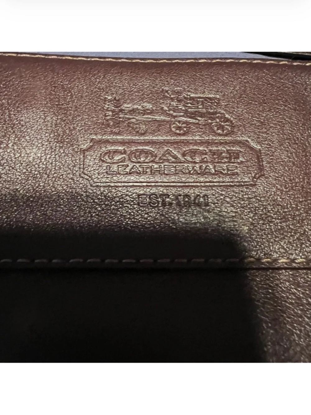 Coach brown leather 12X14 shoulder bag - Picture 2 of 9